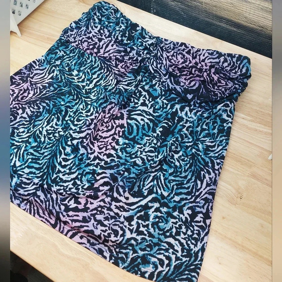 Torrid purple & blue Tiger Pattern tube top Swim top 90s Y2K Retro - Picture 3 of 6